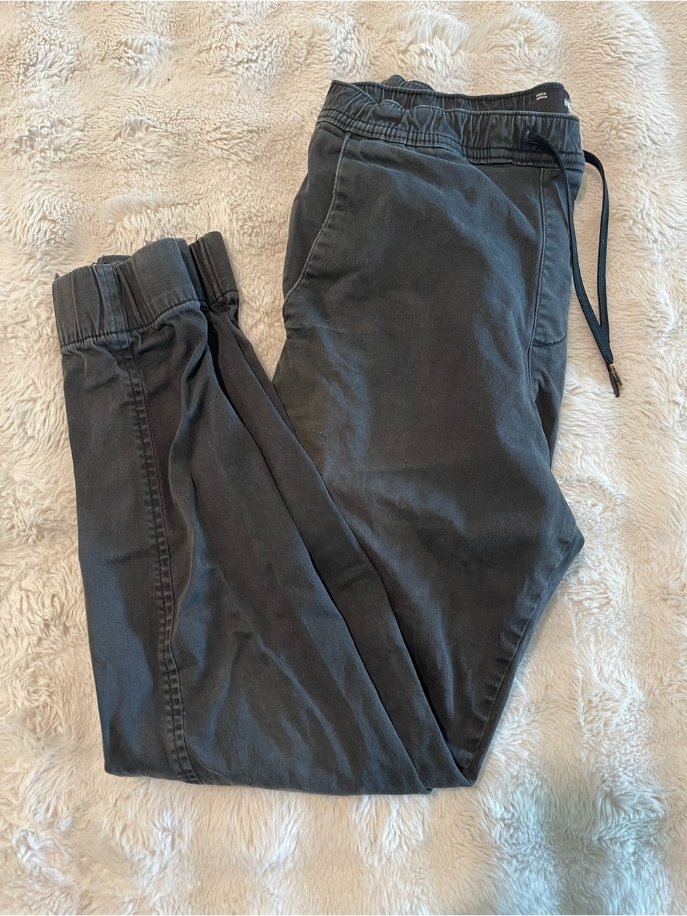Hollister Men's Charcoal Gray Drawstring Joggers